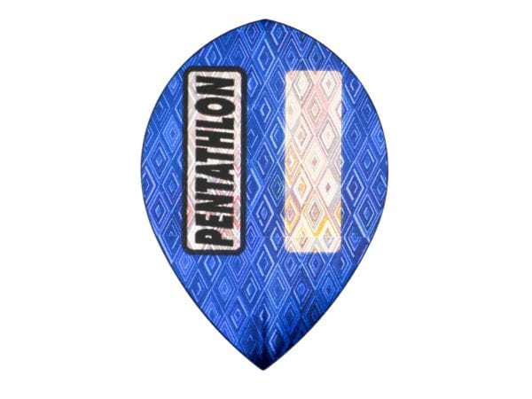 Pentathlon Blue Glitter Teardrop Flights (100 micron)