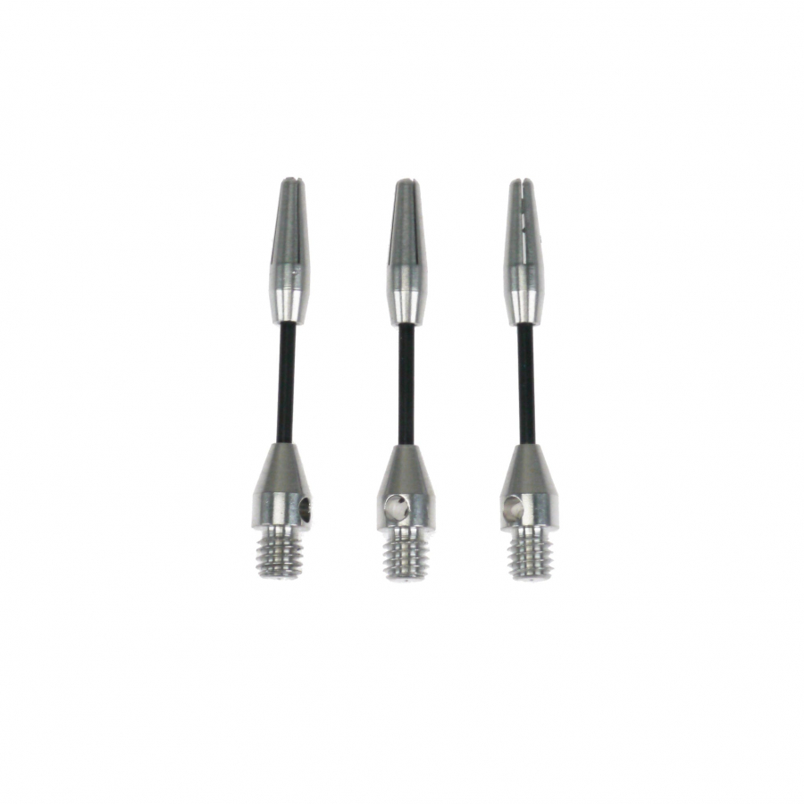 Silver/Black Steel Wire Shafts (Short)